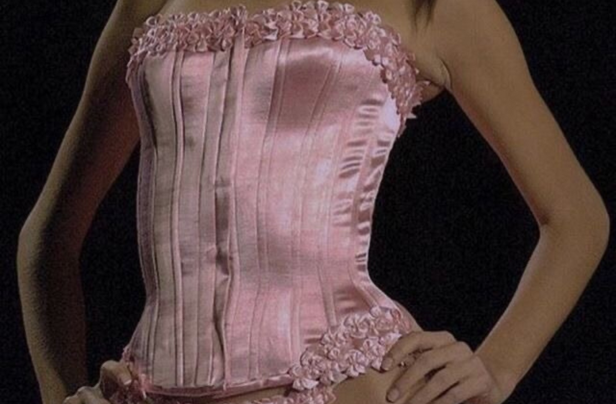 pink corset top