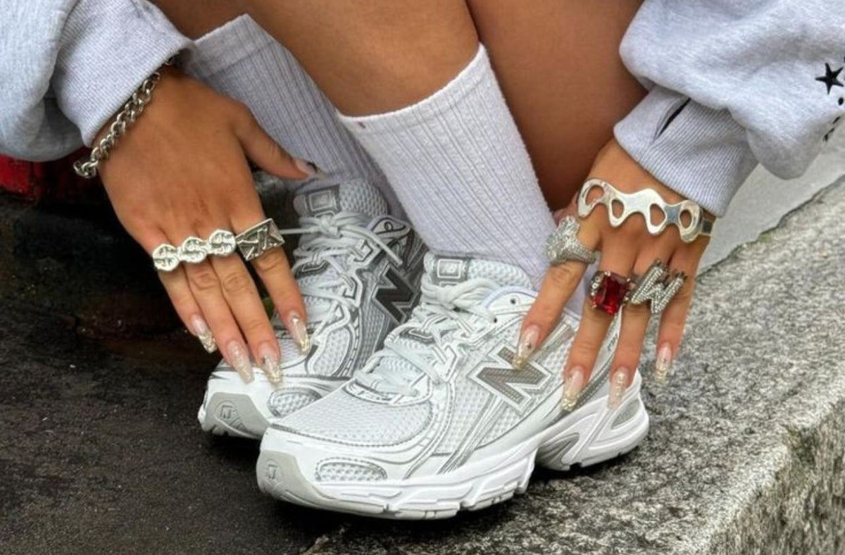 women wearing new balance sneakers for walking
