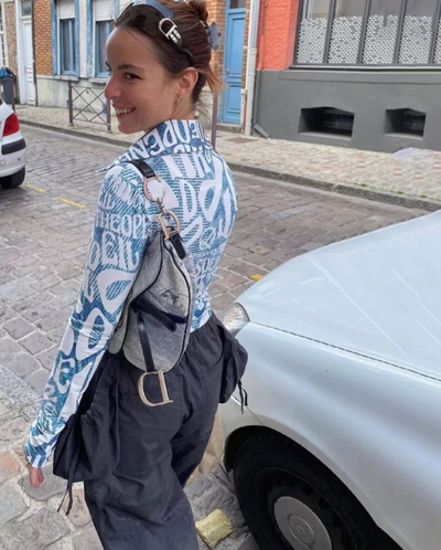 JACKIE PRINTED LONG SLEEVE TOP (SAMPLE SALE)