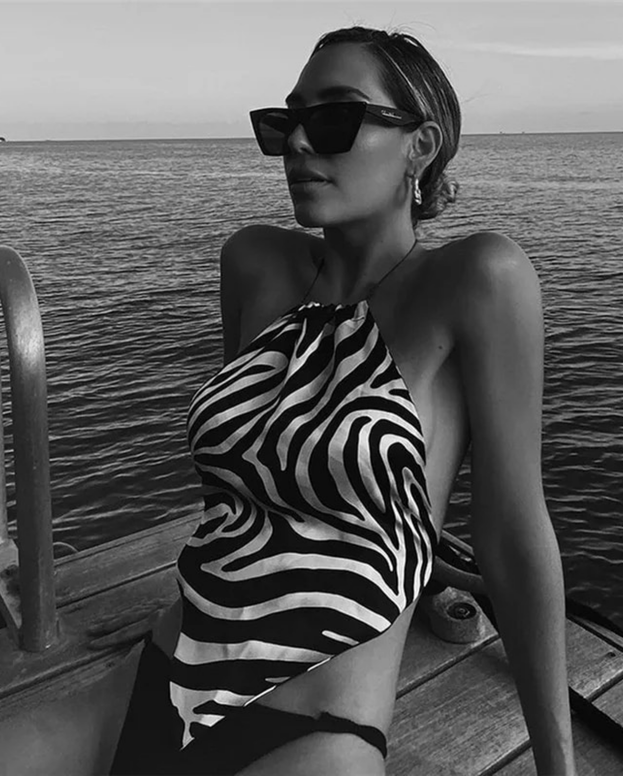PEYTON DIAMOND CUT TOP BLACK/WHITE (SAMPLE SALE)
