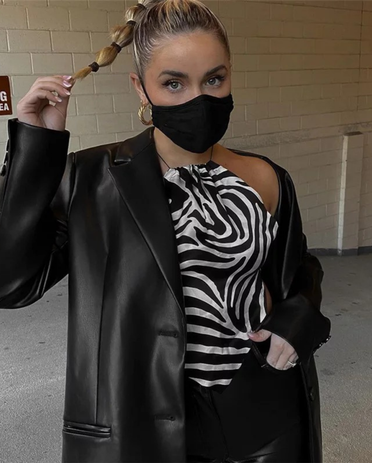 PEYTON DIAMOND CUT TOP BLACK/WHITE (SAMPLE SALE)