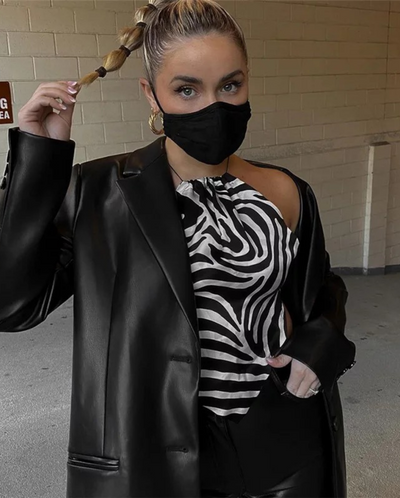 PEYTON DIAMOND CUT TOP BLACK/WHITE (SAMPLE SALE)