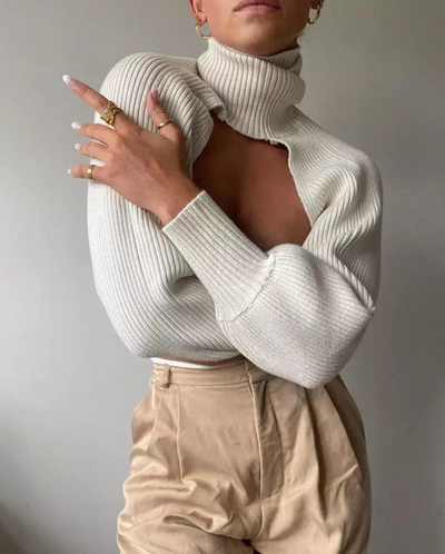 ALLEGRA RIBBED TURTLENECK LONG SLEEVE