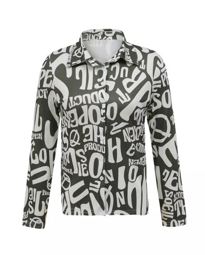 JACKIE PRINTED LONG SLEEVE TOP (SAMPLE SALE)