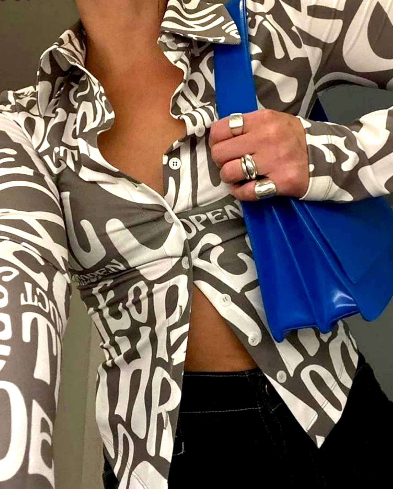 JACKIE PRINTED LONG SLEEVE TOP (SAMPLE SALE)