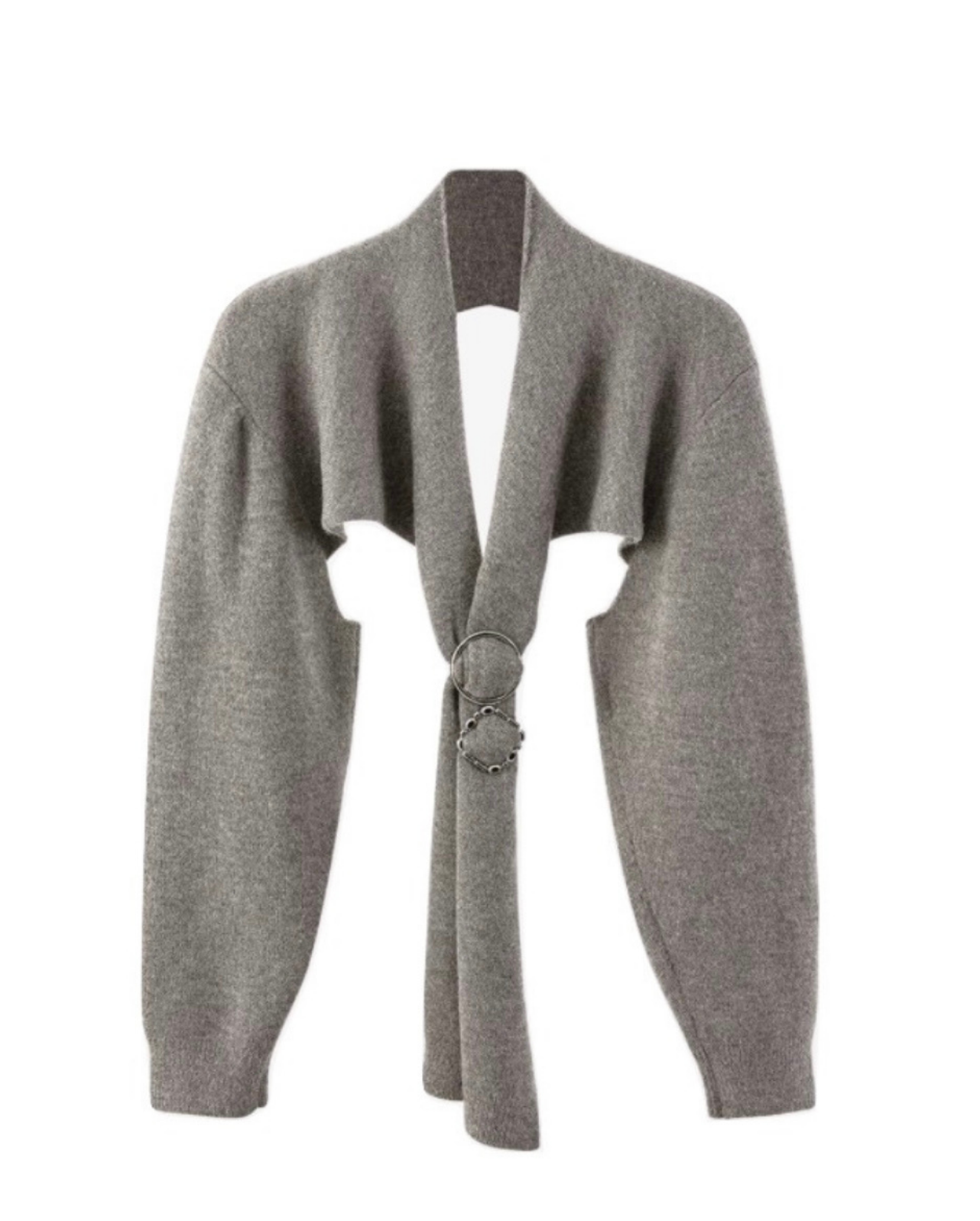 ARRO SCARF LONG SLEEVE TOP TAN (SAMPLE SALE)