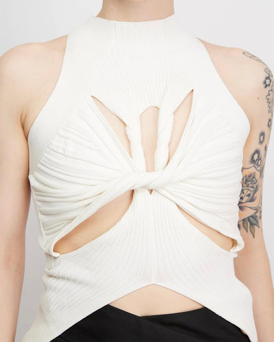 TYRA RIBBED TWIST TANK