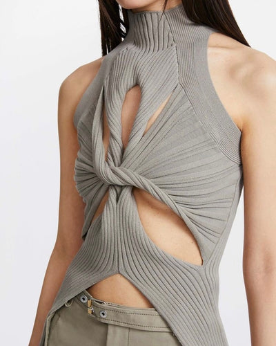 TYRA RIBBED TWIST TANK