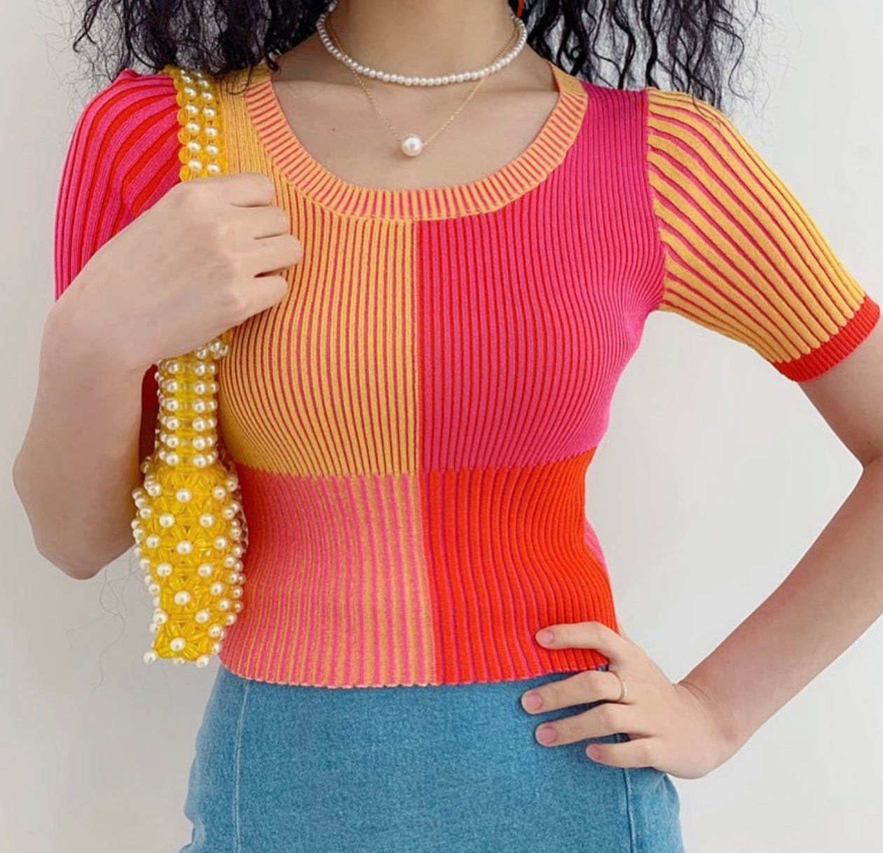 PAOLA MULTICOLOR CROP TOP (SAMPLE SALE)