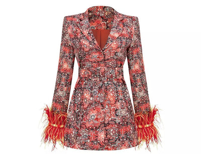 RUBY OSTRICH FEATHER BLAZER DRESS