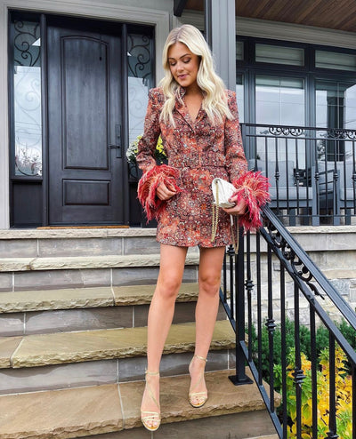 RUBY OSTRICH FEATHER BLAZER DRESS