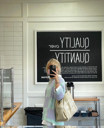 DEMI COLORBLOCK OVERSIZED KNIT SWEATER