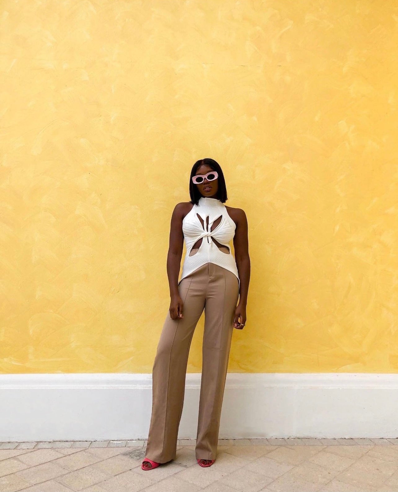 TYRA RIBBED TWIST TANK