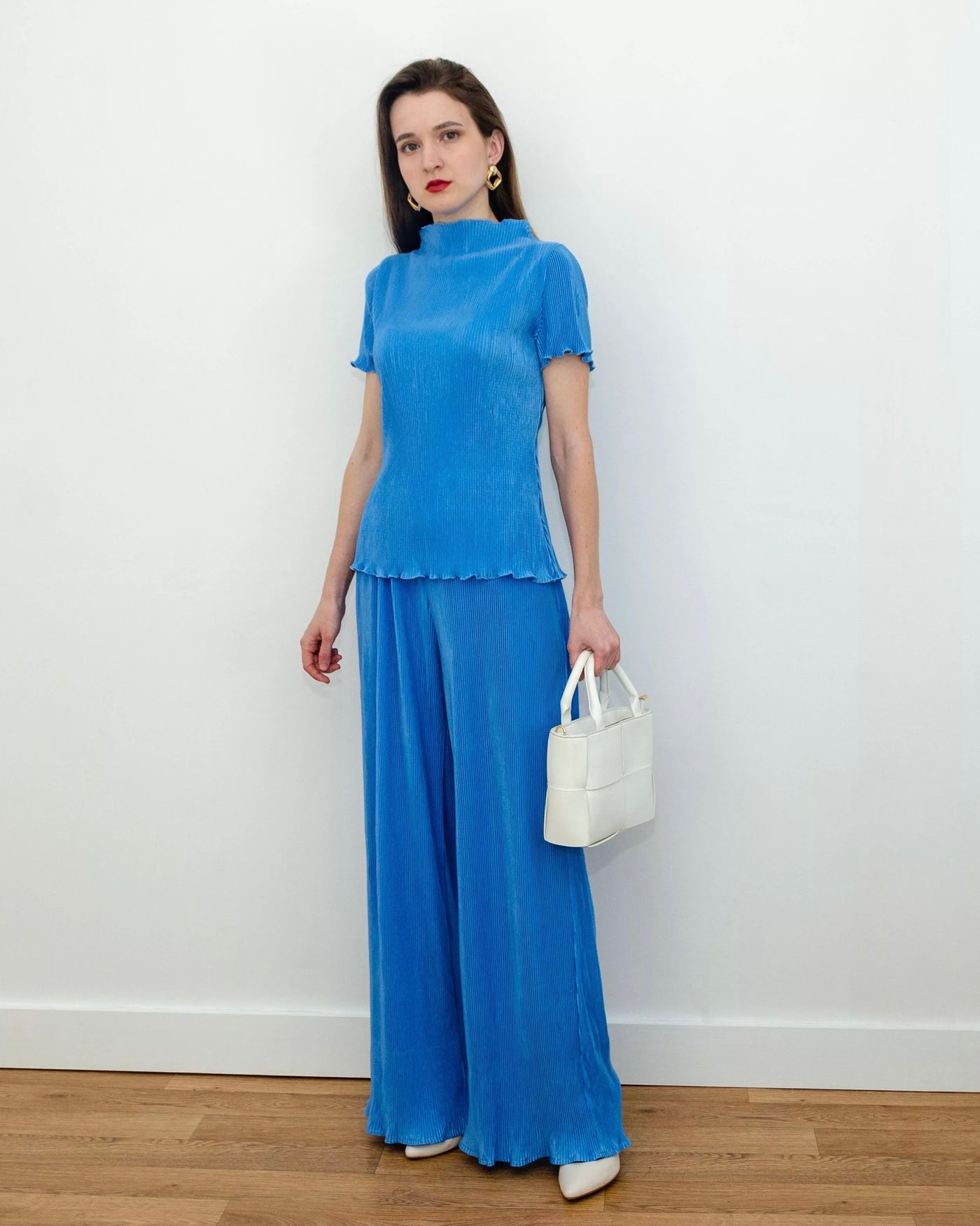 BILLY PLISSE MATCHING SET BLUE