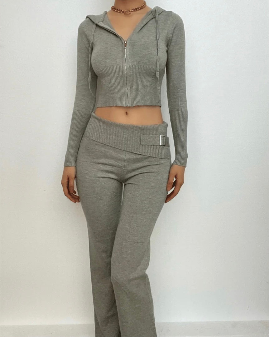 PHOENIX CROPPED KNIT LOUNGE SET (PRE-ORDER)