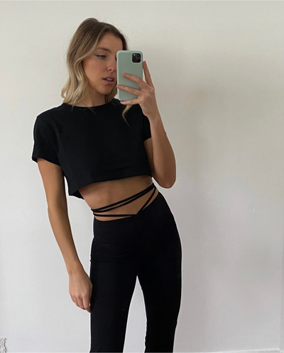 COLOMBÉ 100% COTTON CROPPED TEE