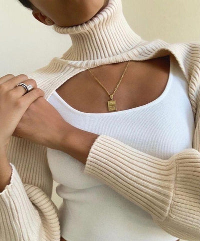 ALLEGRA RIBBED TURTLENECK LONG SLEEVE